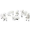 Frisa Presepi Set 6 pecore resina decorata Altezza 10 cm