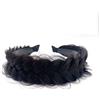 TOECWEGR Fascia per capelli intrecciata Messy Wide 2 Strands Fluffy Braids Wig with Tooth Women Headband Band