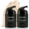 FETÉN FETEN Crema Viso Uomo - Crema Idratante Antirughe con Acido Ialuronico - Effetto Anti-Età e Opacizzante - Cura del Viso Giorno & Notte - Skincare Uomo Antiacne 50ml (Confezione da 2)