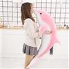 Tikwisdom Peluche delfino, cuscino di peluche con delfino, bambola super morbida, animale marino, giocattolo regalo per bambini, (rosa 100 cm di lunghezza)