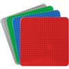 Cabeeskii Grande Base per Costruzioni Compatibile con Lego Duplo, 38 x 38 cm, Giocattolo da Costruzione per Ragazze e Ragazzi (4 Pezzi, Rosso, Blu, Grigio, Verde)