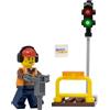 LEGO città: operaio edile, con, martello pneumatico, e, semaforo