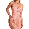 EVELIFE Completion Sexydonna Set di Lingerie da Donna Body in Pizzo Reggicalze e Perizoma Sexy da Donna Lingerie Babydoll Sexy Pigiama Set Nightwear (Nero, M)