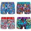 Palleon Confezione da 4 boxer da ragazzo, colorati e divertenti per bambini, comodi mutande con design a cartone animato, elastico in vita e mix di cotone, traspiranti e facili da pulire, multicolore