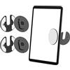 YIWONFU 2 pezzi supporto da parete per tablet girevole a 90° - Supporto universale con colla e viti, supporto da parete regolabile per tablet, smartphone ed e-reader, compatibile con iPad, Kindle