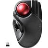 Elecom HUGE Trackball Mouse, 2,4 GHz wireless, controllo delle dita, funzione a 8 pulsanti, poggiapolsi attaccato, palla rossa liscia da 52 mm, Windows11, MacOS (M-HT1DRBK)