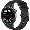 GIOPUEY Cinturini Compatibile con Realme Watch S2, Morbido Silicone Cinturino [Resistente all'Usura] [Traspirante] - Black