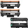Veson 2 toner TN2420 TN2410 e 1 tamburo DR2400 compatibili per Brother Toner TN-2420 TN2410 TN-2410 per Brother MFC L2710DW HL-L2350DW MFC-L2710DN HL-2310D DCP-L2530DW MFC-L2730DW (30DW Giallo)