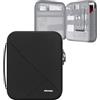 MoKo Custodia Tablet 13 Pollici per iPad Air M4 2026, Mac Neo (A18 Pro), iPad Pro 13 M5/Air M2, Galaxy Tab S8+/S9+ 12.4, Borsa Rigida EVA con Spazio e Manico Imbottito, Nero