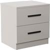 Homey - Comodino stile nordico modello Alais con 2 cassetti, design pratico ed elegante, colore beige, dimensioni: 40 cm larghezza x 46,5 cm altezza x 35 cm profondità