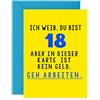 Central 23 Geburtstagskarte zum 18. Geburtstag für Männer - Ich weiß, DU BIST 18 - lustige Grußkarte für Frauen - 18 jahre geschenk - für ihn sie - mit Aufkleber - von