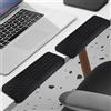 Jukibole 2 pezzi cuscino ergonomico da polso a forma di L - Memory Foam Keyboard & Mouse Wrist Rest, 30 × 10 cm), fondo antiscivolo - Comfort per home office, gaming e digitazione lunga