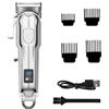 DAILINK Macchina per tagliare i capelli Rasoio da uomo con schermo LCD Trimmer da barba da uomo con ricarica USB Type-c Trimmer e macchina per tagliare i capelli da uomo tagliacapelli con 4 pettini guida