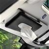 Wakauto Porta-fazzoletti per auto, portatovaglioli, con clip per tovaglioli, in pelle, per sedile posteriore, per auto, auto, colore: nero