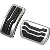 X AUTOHAUX Set di 2 coperture per pedale acceleratore e pedale del freno per auto pad per pedale per auto copertura per pedale per Ford Escape 2001-2022 gomma metallica tono argento nero