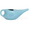 BODHI NETI POT - Brocca per il risciacquo nasale, in ceramica, con mandala o simbolo, per doccetta nasale (color argento)