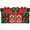 Comart - Zerbino Christmas - 40x70 cm - in Cocco - Sagomato con Disegni Natalizi - Tappeto per Ingresso Esterno o Interno - Antiscivolo - Decorazione per le Feste - Regalo per la Casa - Regali Natale