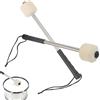 vcsjw 2 bacchette in acciaio inox, corpo in acciaio inox, testa di martello in feltro di lana, adatto per tamburo, timpano, tamburo da marcia, tamburo e basso, accessori a percussione