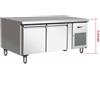 Tavolo Refrigerato 2 porte, 170 Lt. Acciaio inox. -2°/+8°C. Cm. 136x70x65H. - Altezza totale cm. 65
