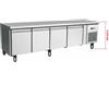 Tavolo Refrigerato 4 porte, 170 Lt. Acciaio inox. -2°/+8°C. Cm. 223x70x65H. - Altezza totale cm. 65