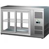Espositore refrigerato da banco. Ante scorrevoli - Dim.cm. 91x51,5x55,5H.