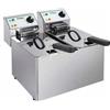 Friggitrice elettrica da banco Lt. 4+4 - Kw. 2.5 + 2.5