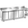 Tavolo Congelatore 4 porte con alzatina, 553 Lt. *LINEA ECO* Acciaio inox. -18°/-22°C. Cm. 223x70x85H.