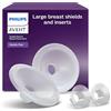 AVENT Philips Coppe larghe per il seno 28mm e inserti 26mm per tiralatte elettrico indossabile Philips Avent, esclusive coppe per il seno SkinSense, compatibili con le coppette di raccolta, SCF552/11