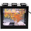 Qcwwy Cube Tank Desktop, Acrilico Mini Acquario Impilabile con Luce LED USB