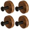 Leseogye Confezione da 4 ganci adesivi in noce, impermeabili, resistenti, resistenti, extra appiccicosi, adatti per bagno, cucina, camera da letto