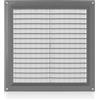 ABOUT VENT 250x250mm Griglia Ventilazione in Plastica ABS Grigia con Zanzariera - Griglie Aerazione Rettangolari