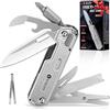 BIBURY Idee Regalo Uomo Compleanno, Multitool Coltello Multiuso in Acciaio Inox, Coltellino Svizzero per Campeggio, Fai-da-te, Regalo Anniversario per Lui, Regali Natale Originali, Regali per Lui