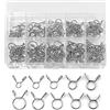 Tuxuzal 100 PCS Fascette Stringitubo a Molla per Tubo in Acciaio Inossidabile,per Tubi a Filo Singolo Morsetti Clip per Tubo Flessibile per Carburante Fascette Stringitubo a Molla Morsetti per Tubi Fascette