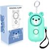 Dropish Allarme di sicurezza per autodifesa. Portachiavi con suono da 130 decibel per le emergenze di ragazze, bambini, donne, anziani... (Verde)