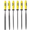 Oudtinx Set di lime ad ago (set da 6 pezzi) include lima piatta, piatta, quadrata, triangolare, rotonda e semicircolare, 4 x 160 mm