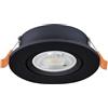 Eglo Barranco - Faretto LED da incasso, soffitto con interruttore DIP, orientabile, in plastica colore nero, bianco caldo-bianco freddo, lampadina GU10, diametro 9 cm