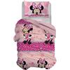 hermet Disney, Set Copripiumino Letto Singolo, Sacco Copripiumone + Federa, Parure Copripiumino con Federa, Sacco 155x200 cm, 100% Cotone, Minnie, (Non Contiente Lenzuolo Con Angoli)