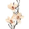DRW Set 6 rami colore naturale con fiori artificiali in PU-Foam rosa, 91 x 40 x 40 cm