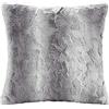 Madison Park Zuri Pelliccia Sintetica Quadrato Cuscino Grigio 50,8 x 50,8 cm