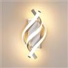 Comely Lampada da Parete LED, 22 W 2500LM Argenteo Applique da Parete 3000K | Comely 22W 2500LM Argento Lampada da Muro Moderna per Scale Soggiorno Studio