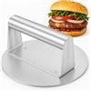 GC GLOBALCOMMERCE Pressa per Hamburger in Acciaio Inox | Stampatore Antiaderente e Facile da Pulire, Ideale per Carne, Verdure e Veg Burger