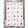 JAWO Funny Camper RV Shower Curtain for Travel Trailer Bathroom, Fun Butt Hilarious Camping Small Narrow Shorter Fabric Shower Curtains Set, Happy Camp Outdoor Decor Accessories with Hooks 47X64