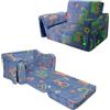alldomess Pieghevole Divano Bambini 2-in-1, Poltroncina Trasformabile in Lettino,Sedia lumineux avec Couverture Camere da Letto, Soggiorno e Stanza per i Giochi,Macchina