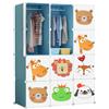 XOKOTAKI Armadio Modulare per Bambini, Scaffalatura Modulare, Armadio per Bambini, Organizer Modulare, Scaffale per la Casa, 12 Moduli, 140x105 cm
