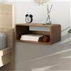 WDSHIYI - Mensola da comodino a parete e tavolo da notte sospeso in legno di pino, stile minimalista, 43 x 19 x 25 cm, marrone