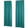 Deconovo Tende Oscuranti Termiche con Nastro a Matita - 2 Stili di Montaggio, Set di 2 Tende Moderne Isolanti per Camera da Letto e Soggiorno, 140x210 CM, Turchese