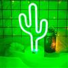 GIGIIS Cactus Luce al Neon LED Cactus Insegna al Neon, Lampade al Neon Cactus Luci al Neon Insegne al Neon per Camera dei Bambini Arredamento Camera da Letto - Alimentato a Batteria o USB