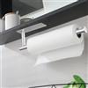 Eolax Barra Porta Carta Assorbente, Barra Porta Carta da Cucina Sottopensile, Barra Porta Asciugatutto, per Cucina, Autoadesivo o Si Installa su Parete Praticando Fori, Acciaio Inox SUS304, Cromato