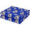 ARDITEX, Coperta in Pile Real Madrid, Coperta in Pile Coralina per divano, Ideale come regalo, Morbidissima e molto calda, Poliestere 200 gsm, 150 x 95 cm (Blu)