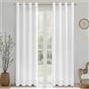 CUTEWIND Tende Bianche Moderne per Interni 2 Pezzi 140x200 CM Tenda Lino Bianca Semitrasparenti Tende Camera da Letto per Soggiorno Sala Salotto Cameretta con Occhielli